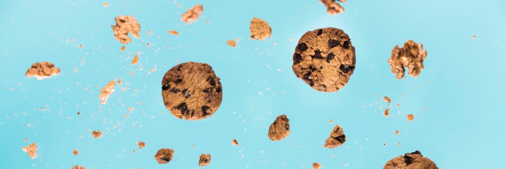 close up chocolate cookies with nuts copy